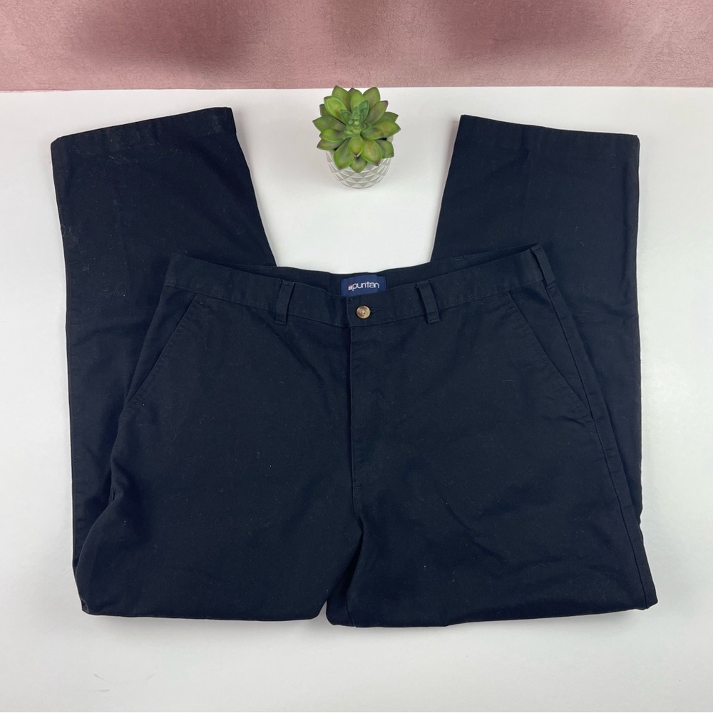 Puritan Solid Black Dress Pants Men Size 36x30